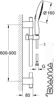 Душевой гарнитур Grohe Power&Soul 160 27750000 фото 2