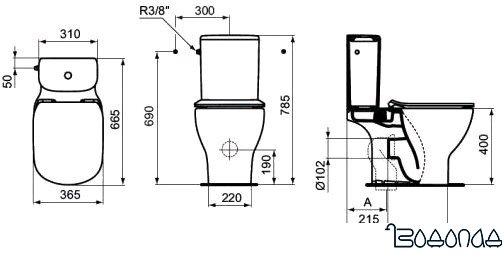 Унитаз Ideal Standard Tesi AquaBlade T008701, v0000109716, купить ...
