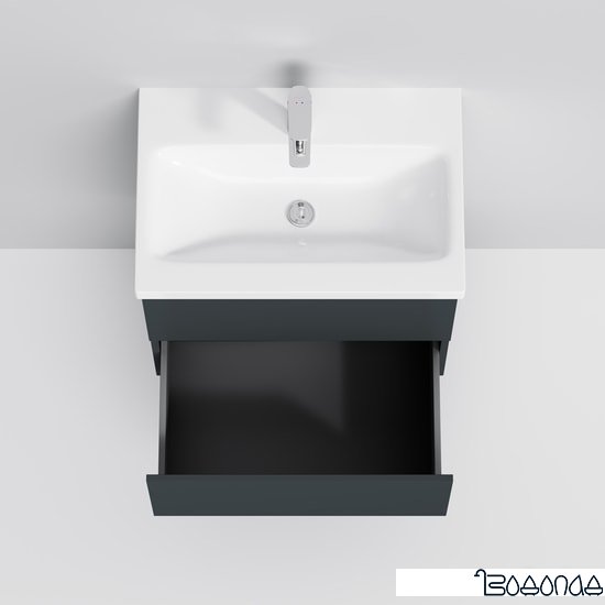 AM.PM Тумба под умывальник Gem 60 M90FHX06022GM (2 ящика, графит) фото 4