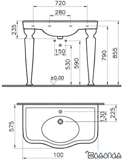 Пьедестал для умывальника Vitra Efes 6210B003-0156