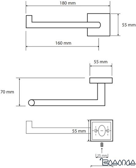 Держатель для туалетной бумаги Bemeta Beta 132212032L
