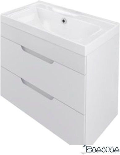 Toppus Тумба Satin 60 с умывальником Fest (белый глянец)