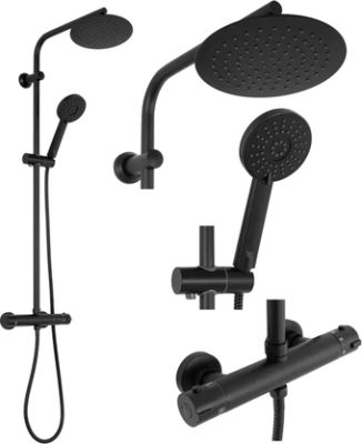 Душевая система Rea Bliss Black REA-P8804