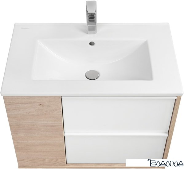 Акватон Тумба под умывальник Бостон 75 1A240101BN010 (белый/дуб эврика)