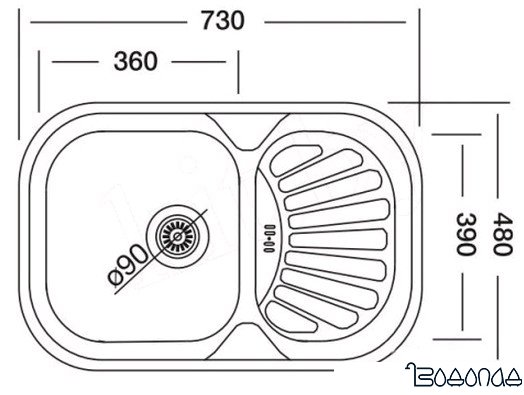 Кухонная мойка Kromevye EC 251