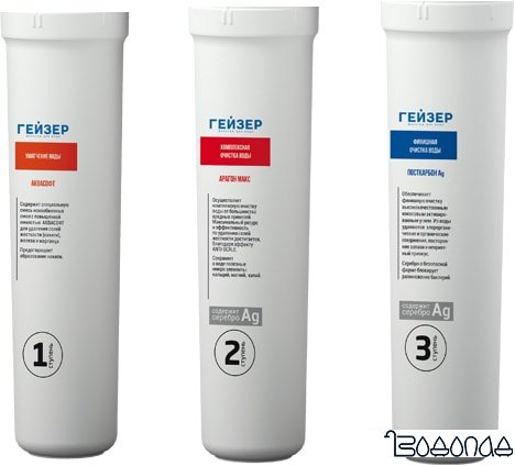 Комплект картриджей Гейзер Смарт Макс (3 шт.) фото 1