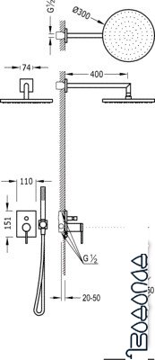 Душевая система Tres 06218003 фото 2