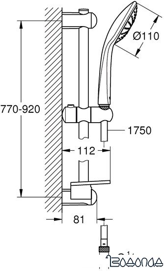 Душевой гарнитур Grohe Euphoria 110 Mono [27267001]