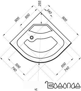 Душевой уголок Triton Риф Б1 90x90 фото 4
