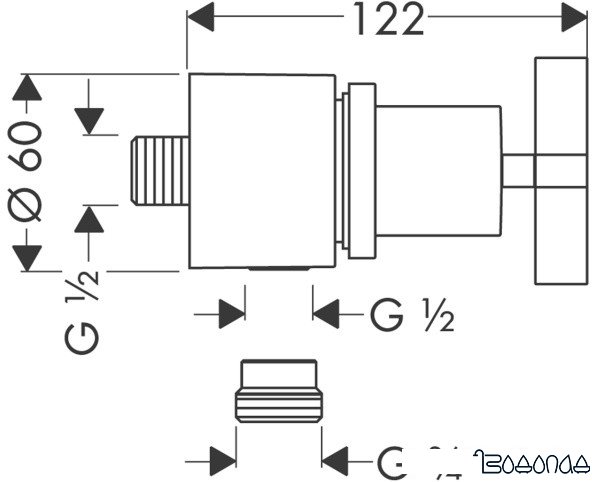 Шланговое подключение Axor Citterio Fixfit Stop 39883000