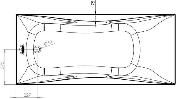Ванна Astra-Form Вега 170x75 фото 4