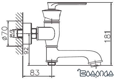 Смеситель Haiba HB60181-5 (золотой)