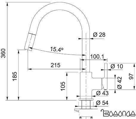 Смеситель Franke Lina 115.0626.057 (серый) фото 2