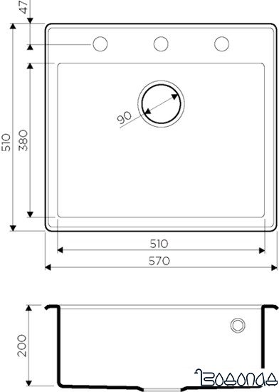 Кухонная мойка Omoikiri Tedori 57-WH (белый)