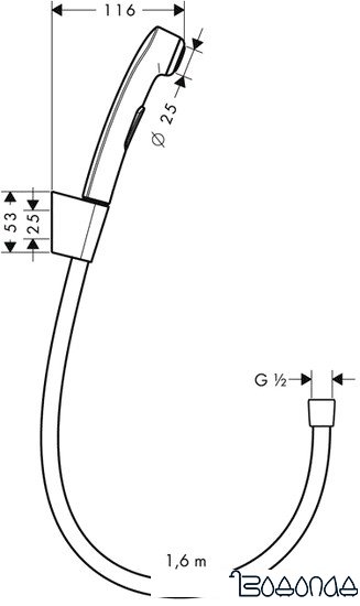 Душевой гарнитур Hansgrohe Гигиенический душ [32128000]