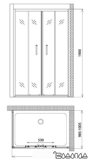 Душевой уголок Gemy Victoria S30192E-A100 фото 4
