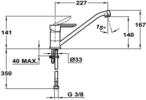 Смеситель TEKA ML 81913620VC (ваниль)