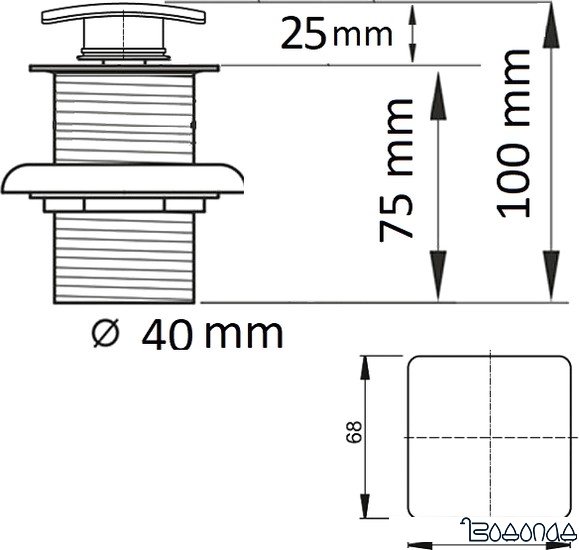 Донный клапан CeramaLux RD010 фото 2