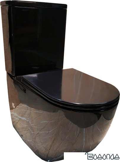 Унитаз CeramaLux 2176-18 (черный глянцевый)