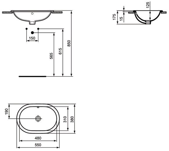 Умывальник Ideal Standard Connect 55x38 [E504701] фото 2