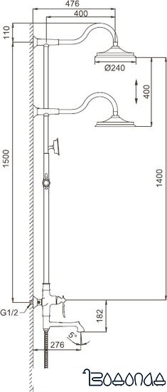 Душевая система Gappo G2469 фото 2