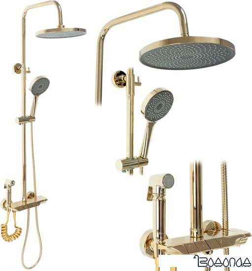Душевая система Rea Max Gold REA-P6617 фото 1