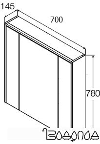 Roca Шкаф с зеркалом Roca ZRU9302969