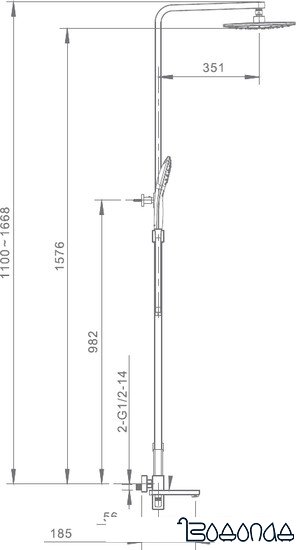 Душевая система Gappo G2417-6