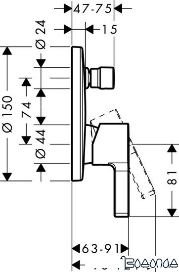 Смеситель Hansgrohe Metris S 31466000