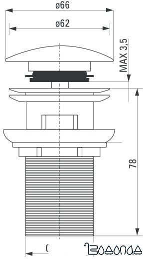 Донный клапан Deante NHC B10B