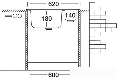 Кухонная мойка Kromevye EX 187 D Кухонная мойка Kromevye EX 187 D