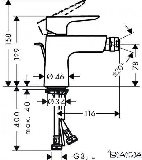 Смеситель Hansgrohe Talis E 71720700 фото 2