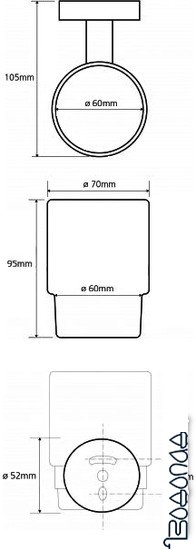Стакан для зубной щетки и пасты Bemeta Trend-i 104110018F