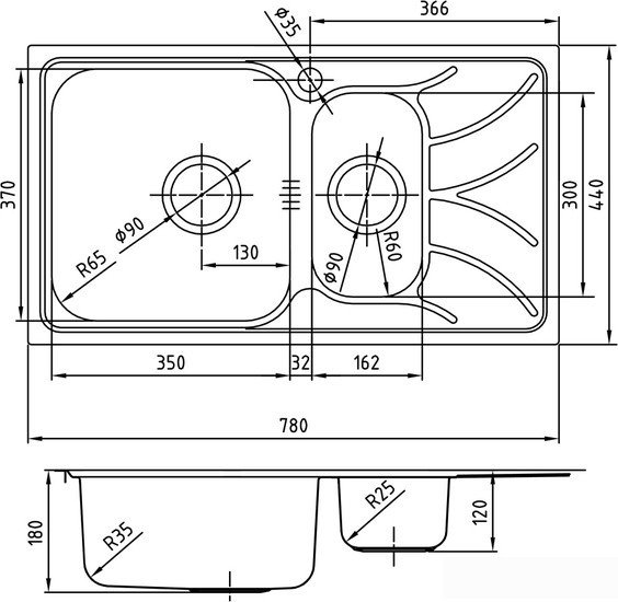 Кухонная мойка IDDIS Arro ARR78SXi77