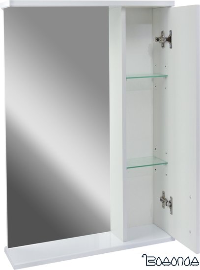 Doratiz Шкаф с зеркалом Эко 55 (правый, белый) фото 3