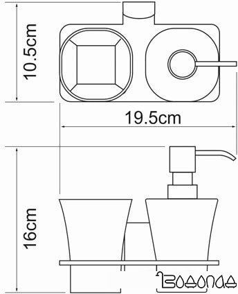 Дозатор для жидкого мыла Wasserkraft Leine K-5089