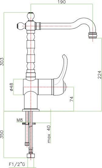 Смеситель Fiore Jafar 47 CR 5414