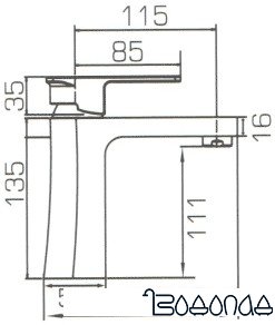 Смеситель Bravat Riffle F172106C