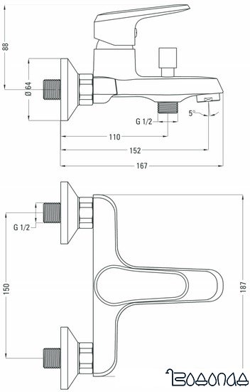 Смеситель Deante Avis BGV 010M фото 2