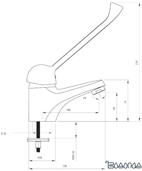 Смеситель Deante Joko Clinic BOJ 021C