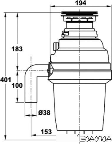 Измельчитель пищевых отходов ZorG ZR-75D