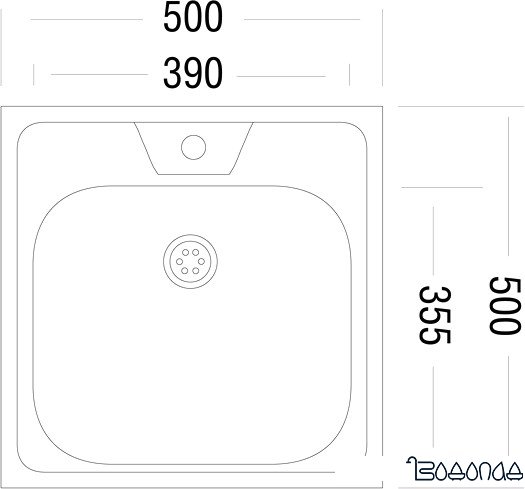 Кухонная мойка Ukinox STD 500.500-4C 0C Кухонная мойка Ukinox STD 500.500-4C 0C