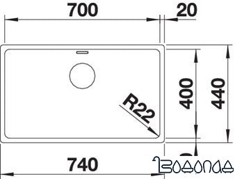 Кухонная мойка Blanco Andano 700-U Кухонная мойка Blanco Andano 700-U