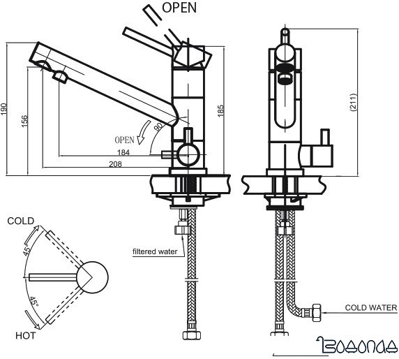 Смеситель Omoikiri Tonami-C (4994012)