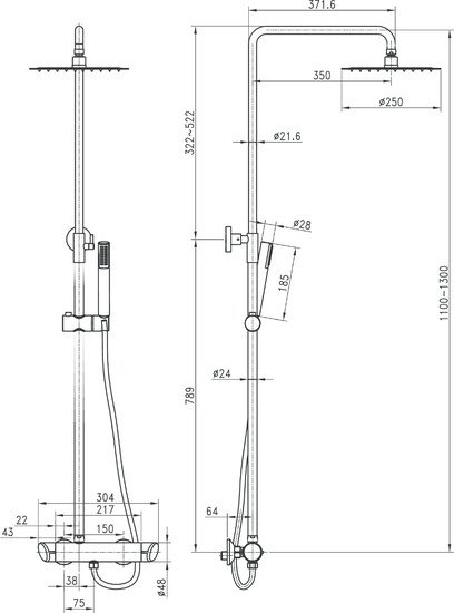 Душевая система Deante Arnika NAC 01QK фото 3