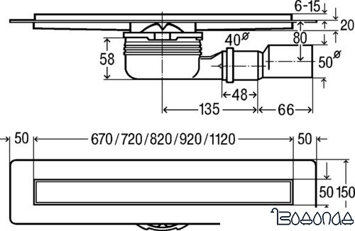 Трап/канал Viega Advantix Visign ER13 800 4983.20 753214