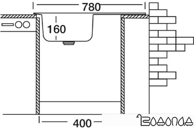 Кухонная мойка Kromevye EC 163 D