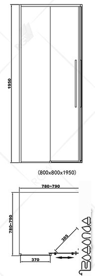 Душевой уголок RGW SV-31B 100x100 (черный/прозрачное стекло) фото 2