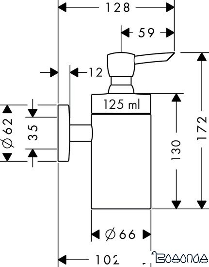 Дозатор для жидкого мыла Hansgrohe Logis 40514000
