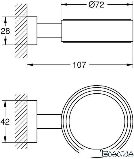 Держатель для мыльницы и стакана Grohe Essentials Cube 40508001